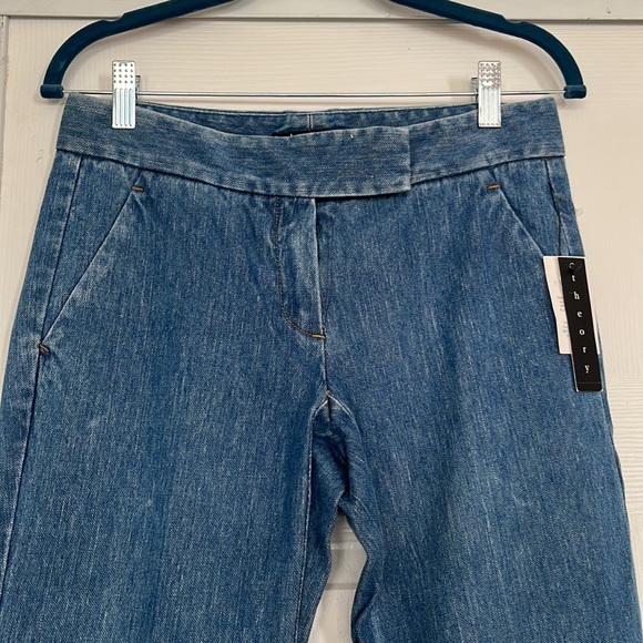 Theory set flare jeans and white long sleeve - Picture 4 of 10